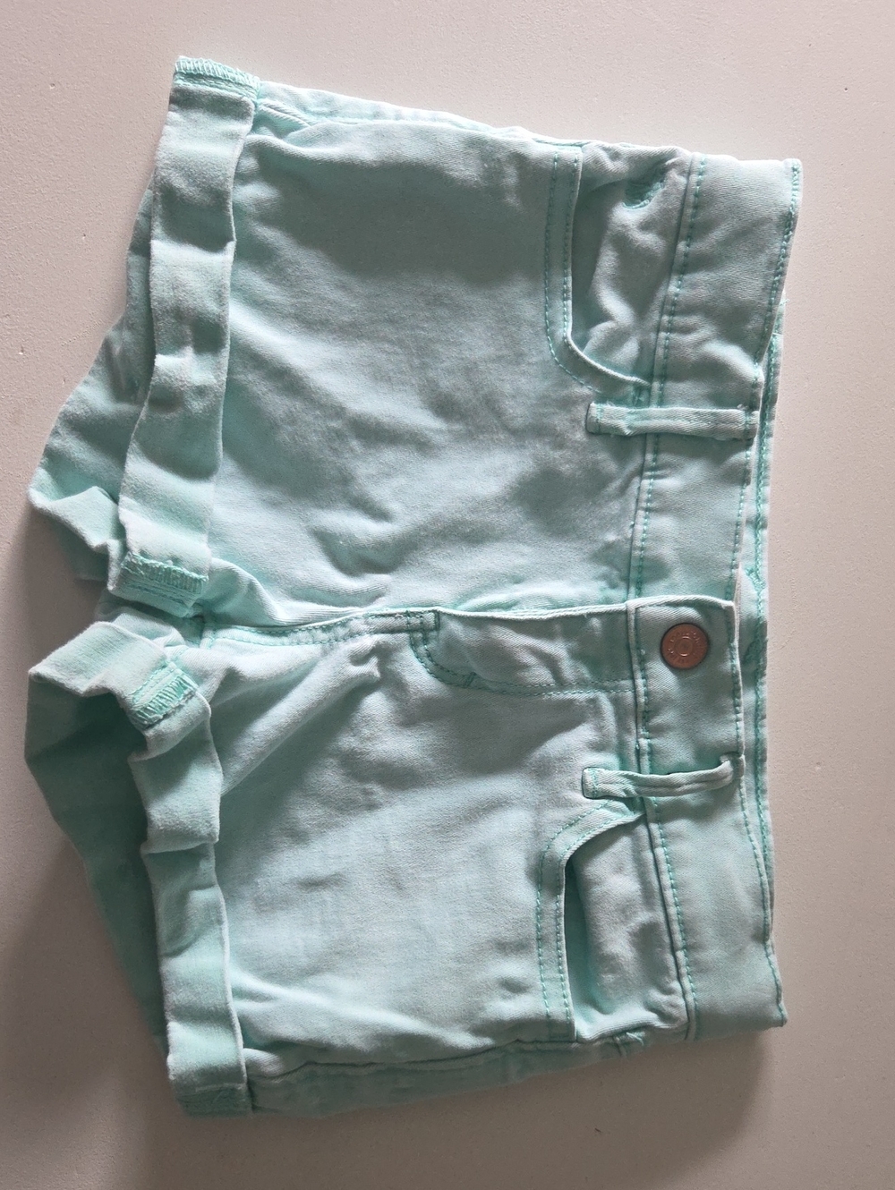 abercrombie kids Mint Green Girls' Cotton Shorts